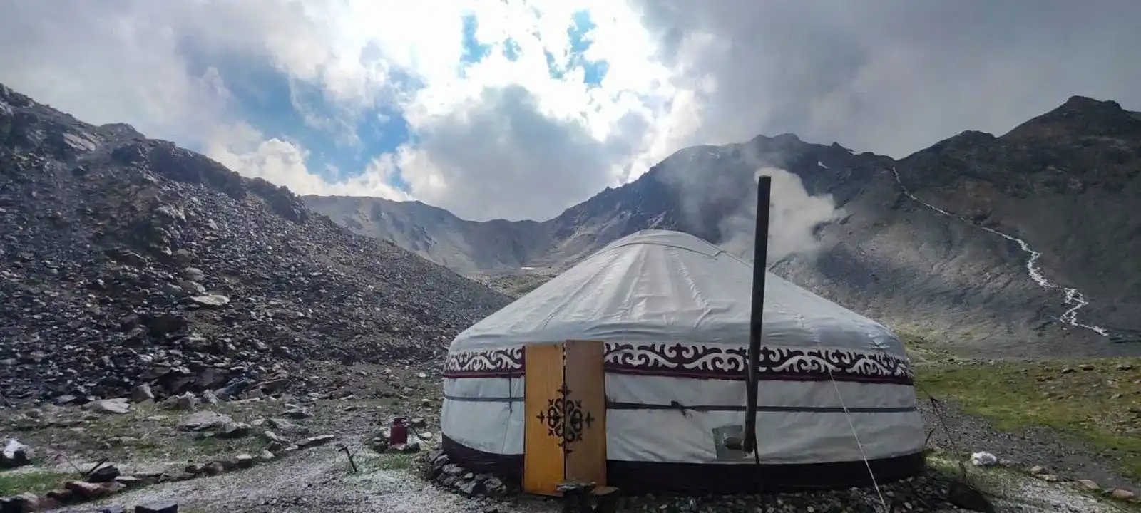 Yurt camp Keldike near Ala-Kul lake