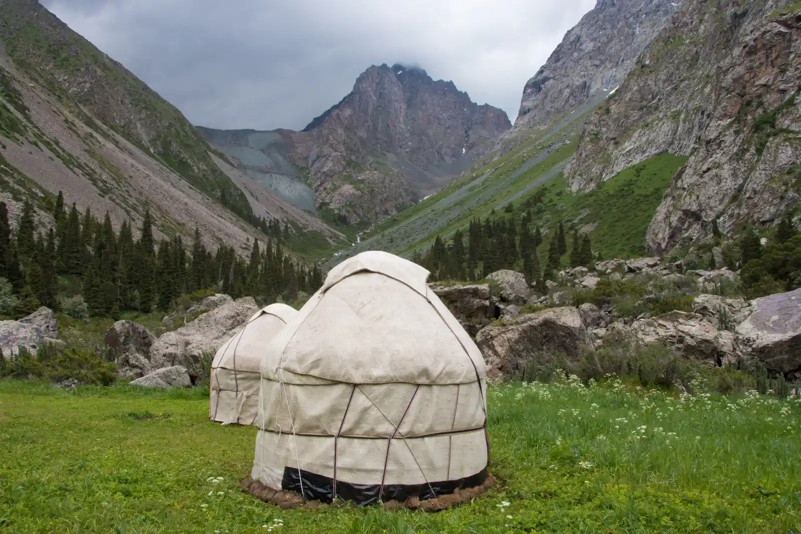 Sirota yurt camp near ala-kul lake