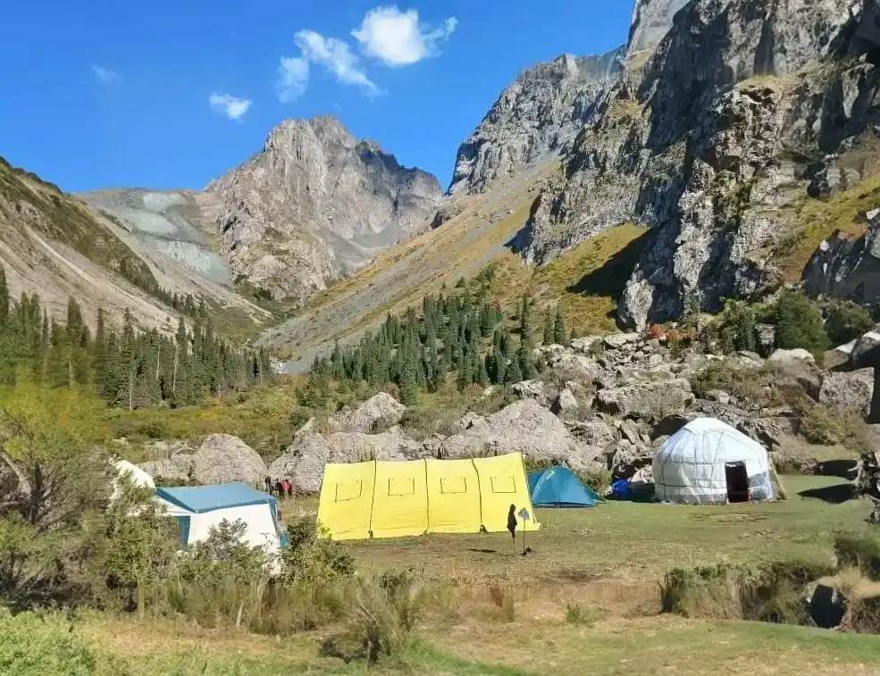 Yurt camp Sirota near Ala-Kul lake